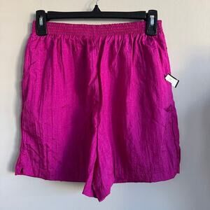 Vintage‎ The Body Co. Nylon Athletic Shorts Magenta Fuschia Pink M NWOT